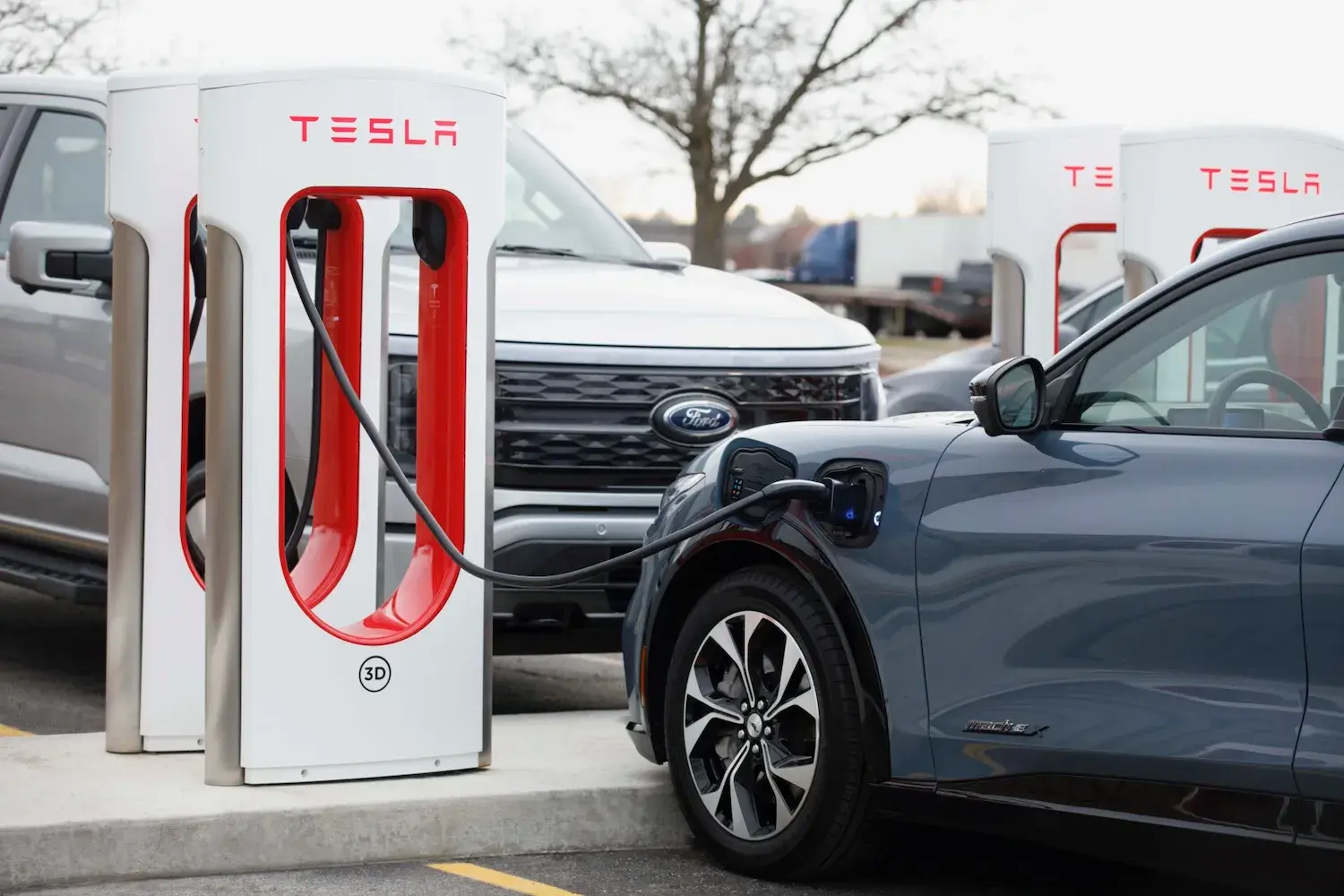 Ford EVs Tap Tesla Superchargers